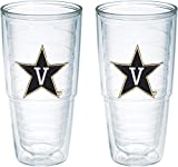 Tervis Made in USA Double Walled Vanderbilt University Commodores Insulated Tumbler Cup Keeps Drinks Cold & Hot, 24oz 2pk, Primary Logo