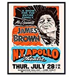 James Brown Poster - Soul Music - African American Wall Art - Black History - Black Culture - Famous African American Women Wall Decor - Black Music - Vintage Concert Posters - Afro Wall Art