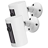Highmoutain 2 Pack Adjustable Mounting Bracket Compatible with Ring Stick Up Cam Wired,Ring Stick Up Cam Battery & Indoor Cam HD Security Camera, Security Camera Accessories(White)