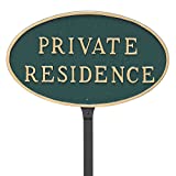 Montague Metal Products Plaque Sign with 23" Lawn Stake