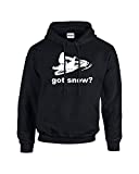 Got Snow? Funny Snowmobile Snowboard Skiing Cold Weather Winter Sports Men's Long Sleeve T-shirt-Black-XL