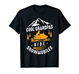 Cool Grandpas Ride Snowmobiles - Snowmobile Dad Grandpa Gift T-Shirt