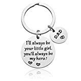 LanMa Dad Keychain Fathers Day Gift From Daughter for Father Christmas Birthday Day(Be Your Girl,My Hero)
