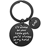 Dad Gifts from Daughter - Father Daughter Gifts Black Dad Keychain, Christmas Gifts for Dad Birthday Gifts Father’s Day Gifts for Dad