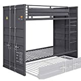 ACME Furniture Cargo Twin Bunk Bed, Gunmetal