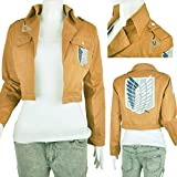 IDS Home Halloween Fashion Jacket Cosplay Costume Clothes Unisex Long Sleeve Khaki Jackets Japanese Anime Cosplay Costume Anime Cosplay Jacket Harness Outfit, M