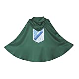 Ting room Anime Green Cloak Cosplay Hooded Cape Costume Series Set Halloween Dress up Outfits (L, Green)