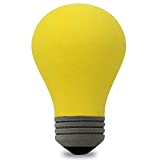 Coolballs "Bright Idea" "Bright One" Light Bulb Car Antenna Topper / Mirror Dangler / Desktop Spring Stand Bobble (Yellow)