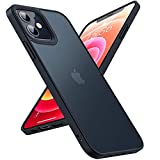 TORRAS Shockproof Designed for iPhone 12 Mini Case [6FT Military Grade Drop Tested] Slim Fit Hard iPhone 12 Mini Case with Silicone Bumper, Translucent Matte Case for iPhone 12 Mini 5.4 Inch, Black