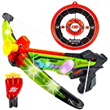 Toysery Real Crossbow Set for Kids with LED Flash Lights, Suction Cup Arrows & Target – Fun Bow and Arrow Archery Set Ideal for Indoor and Outdoor Games