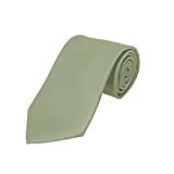 JNJSTELLA Men's Classic Solid Color Tie Sage Green