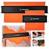 COPYCATTER Contour Gauge Tool - Professional Grade - (10" + 5" set) with Metal Lock + Tension Knobs - Instant Shape Tool - Profile Tool - Template Tool - Duplicate odd trim, carpentry, flooring + more