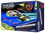 Tracer Racers Second Generation 2.4 GHz R/C High Speed Radio Control Super Loop Speedway Glow Track Set with Two Cars