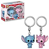 Funko Pop! Keychain: Lilo & Stitch & Angel 2 Pack Toy, Multicolor