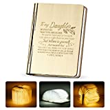 Gifts for Daughter from Mom, Engraved Book Night Reading Desk Wall Light Lamp, Best Christmas Birthday Graduation Gift for Daughter