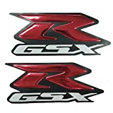 Red 3D Logo Emblem Sticker Decal Polish Gloss Raise Up Compatible with Suzuki GSXR 600 750 1000 1300 Hayabusa