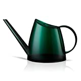 WhaleLife Indoor Watering Can for House Bonsai Plants Garden Flower Long Spout 40oz 1.4L 1/3 Gallon Small Modern Translucent Green