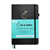 Life & Apples Wellness Planner - Food Journal and Fitness Diary with Daily Gratitude and Meal Planner for Healthy Living - Track Weight Loss Diet and Achieve Health Goals - Undated, Black