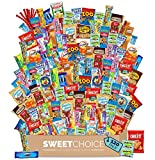 Christmas holiday Care Package (120 Count) Variety Snacks Gift Box - College Students, Military, Work or Home - Chips Cookies & Candy! Sweet Choice