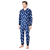 SLEEPHERO Adult Onesie Men Cozy Christmas Holiday Mens Onsie Pajamas Adult Pajamas For Men Fleece Adult Mens PJs Warm Polar Bears Medium