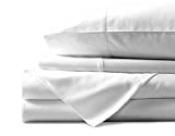 Mayfair Linen 800-Thread-Count 100% Pure Cotton Sheets - Hotel Style Egyptian Feel White King Size Bed Sheets, Long Staple Cotton, Sateen Weave for Soft Feel, Fits Mattress Upto 16'' DEEP Pocket
