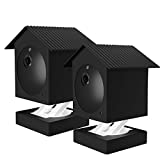 HOLACA Weatherproof Silicone Skin for Wyze Cam Outdoor ONLY Anti-Scratch Protective Cover - Extra Protect Wyze Camera-(NOT Compatible with Wyze Cam/V2/Pan) (2 Pack, Black)