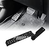 D-Lumina Left Side Foot Rest Kick Panel Compatible with Jeep Wrangler JL 2018 2019 2020 2021 2022;Gladiator JT 2020 2021 2022 - Adjustable Black Metal Driver Side Dead Pedal