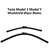 XTechnor Tesla Model 3 Model Y Windshield Wiper Blades Original Equipment Replacement Wiper Strips for Tesla Model 3 Model Y 2017 2018 2019 2020 2021 2022 2023 (Set of 2)