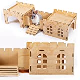 Marvelous Designs Rabbit Castle – Castle Style Rabbit House with Bridge, Ramp Windows, and Doors. Spacious and Breathable Indoor Castle with Rabbit Tunnel for Bunnies, Cat, Guinea Pig