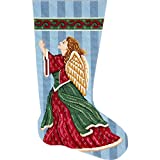 Alice Peterson Home Creations Holiday Edition Needlepoint Stocking Kit- Angel in Praise- Large, Deluxe Size
