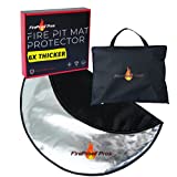 Fireproof Pros 36" Fire Pit Mat for Deck, Patio, Grass and Concrete. Thick Heat Resistant Deflector Fireproof Mat / Ember Mat. Triple Layer Fire Pit Pad, Firepit Protector, BBQ Mat for Large Fire Pit