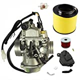 TRX350 Carburetor for Honda Rancher 350 TRX350TM TRX350TE 350ES 350FE 350FMTE 2000-2006 4 Stroke ATV New Carb w/Air Filter Oil Filter