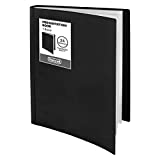 Dunwell Binder with Plastic Sleeves (Black), 24-Pocket Bound Presentation Book with Clear Sleeves, Displays 48 Pages of 8.5x11" Paper, Sheet Protector Binder, Portfolio Folder