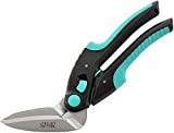 C.JET TOOL 10" Heavy Duty Scissors, Industrial Scissors, Multipurpose, Scissors for Carpet, Cardboard and Recycle, Professional Soft Grip Stainless Steel (Turquoise)