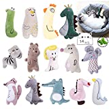 EBaokuup 14 Pack Catnip Toys, Cat Toys for Indoor Cats, Cat Chew Toy with Catnip, Interactive Kitty Plush Toys, Catnip Filled Cat Toys Set Cat Teething Chew Toy