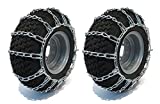 The ROP Shop Pair 2 Link TIRE Chains 15x6.00x6 for MTD/Cub Cadet Lawn Mower Tractor Rider