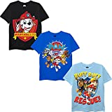 Nickelodeon Little Boy's Toddler Paw Patrol Toddler Boys T-Shirt 3-Pack, Black/Royal/Light Blue, 5T