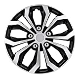 Pilot Automotive WH553-15S-BS Black/Silver 15 Inch 15" Spyder Performance Wheel Cover | Fits Toyota Volkswagen VW Chevy Chevrolet Honda Mazda Dodge Ford and Others, 4 Count (Pack of 1)