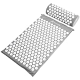 ProsourceFit Ki Acupressure Mat and Pillow Set with 100% Natural Linen for Back/Neck Pain Relief and Muscle Relaxation