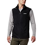 Columbia Men’s Basin Trail Fleece Vest, Full Zip, Medium, Black