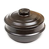 Crazy Korean Cooking Dolsot Korean Stone Bowl with Lid (No Trivet) (Size 4)