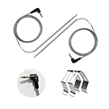 Replacement for Pit Boss Meat Probe Pellet Grills and Pellet Smokers Parts,2pc Waterproof BBQ Temperature Probe,3.5 mm Plug,Equipped with Stainless Steel Grill Holder 2pc