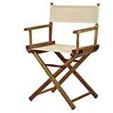 Casual Home 18" Frame-Natural/Wheat Canvas Director Chair, Classic Height