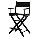 Casual Home 24" Frame-Black Canvas Director Chair, Counter Height