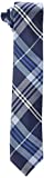 Wembley Men's Caen Plaid Tie,Blue,One Size