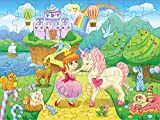 HomeWorthy (72 Pieces) Kids Jigsaw Puzzles - Durable Toddler Puzzles for Kids Ages 4-8 - Princess and Unicorn Design with Thick Puzzle Pieces and Sturdy Box