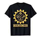 Mens Beergineer Homebrew Home Brewing Craft Beer Brewer Gift T-Shirt