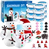 Aneco 9 Pack Christmas Snowman DIY Craft Kit Build Snowman Decorating Kit Modeling Clay Snowman Making Kit Winter Toys for Xmas Party Home Supplies