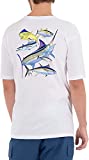 Guy Harvey Men's Atlantic Big Game Short Sleeve Crew Neck T-Shirt, Bright White/Atlantic Big Game, XX-Large