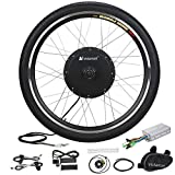 Voilamart Electric Bicycle Wheel Kit 26" Front Wheel 48V 1000W E-Bike Conversion Kit, Cycling Hub Motor with Intelligent Controller and PAS System for Road Bike